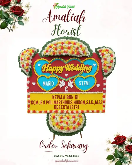Papan Bunga Pernikahan Muara Dua Ulu Belu